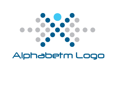 abstract dot person logo