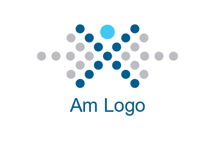 abstract dot person logo