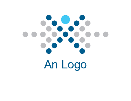 abstract dot person logo