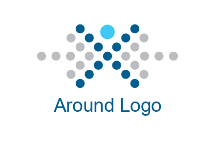 abstract dot person logo