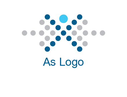 abstract dot person logo