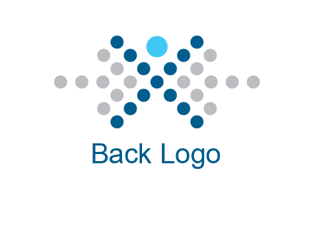 abstract dot person logo