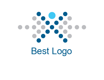 abstract dot person logo