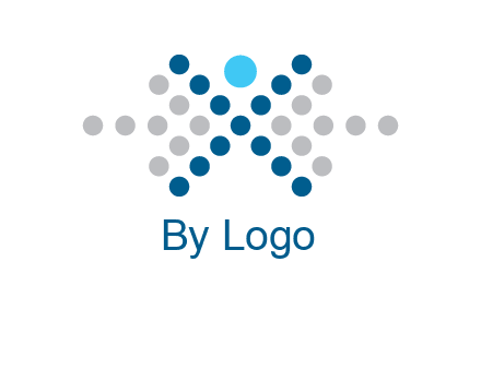 abstract dot person logo