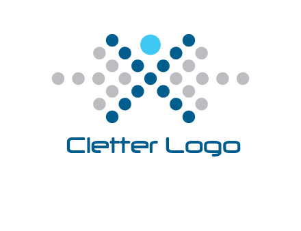 abstract dot person logo