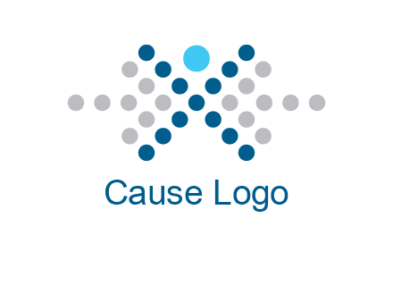 abstract dot person logo