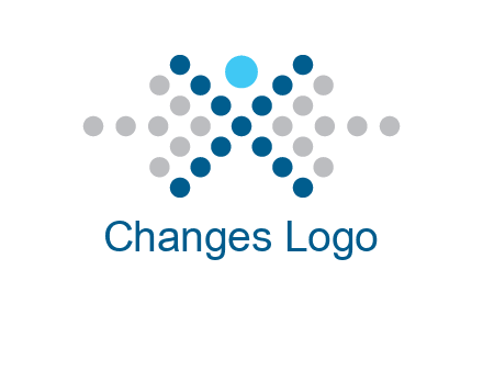 abstract dot person logo