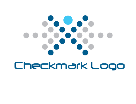 abstract dot person logo