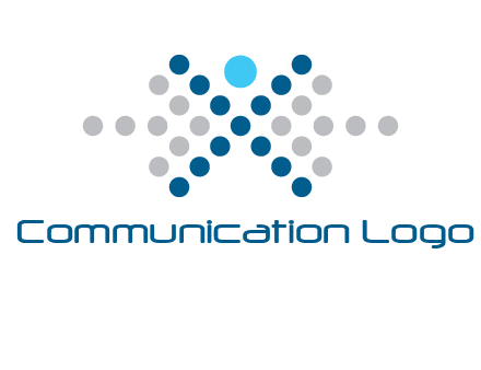 abstract dot person logo