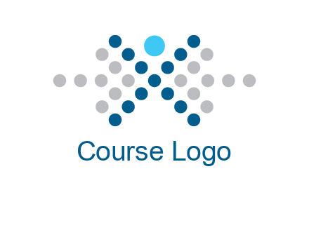 abstract dot person logo