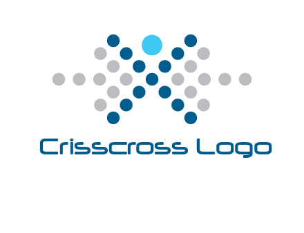 abstract dot person logo