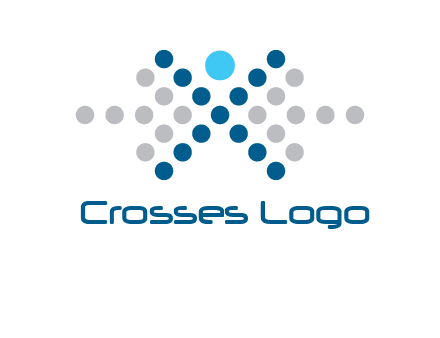 abstract dot person logo