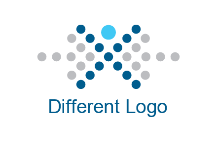 abstract dot person logo