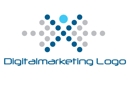 abstract dot person logo