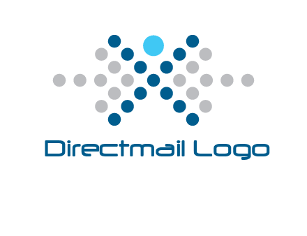 abstract dot person logo