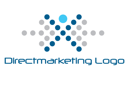 abstract dot person logo