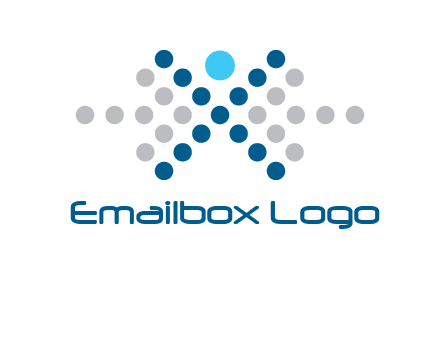 abstract dot person logo