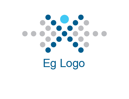 abstract dot person logo