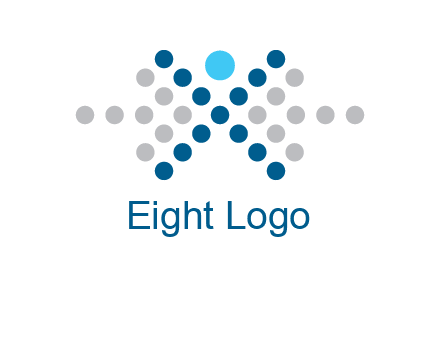 abstract dot person logo