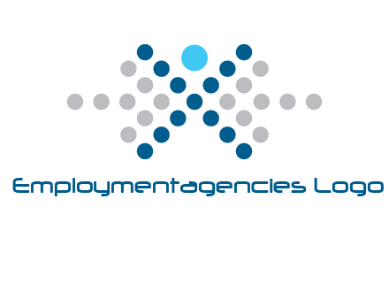 abstract dot person logo