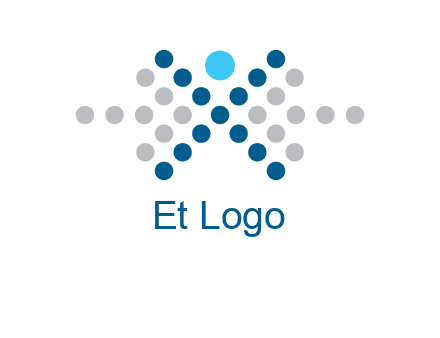abstract dot person logo