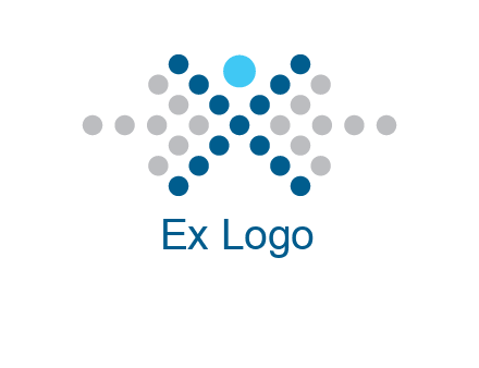 abstract dot person logo