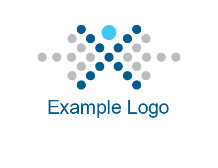 abstract dot person logo