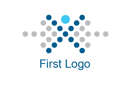 abstract dot person logo