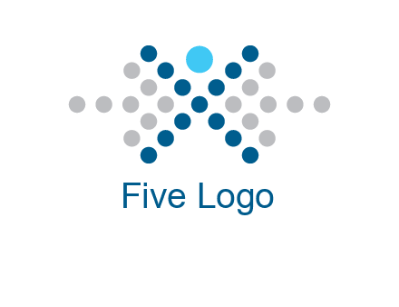 abstract dot person logo