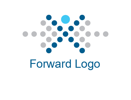 abstract dot person logo