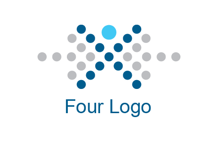 abstract dot person logo