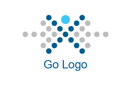 abstract dot person logo