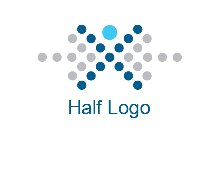 abstract dot person logo