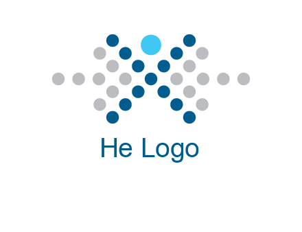 abstract dot person logo