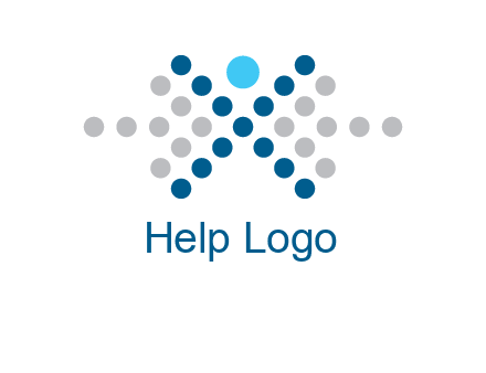 abstract dot person logo