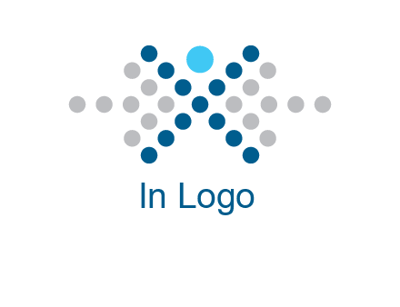 abstract dot person logo