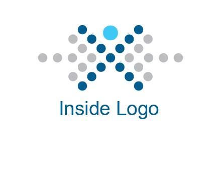 abstract dot person logo