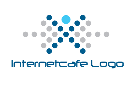 abstract dot person logo