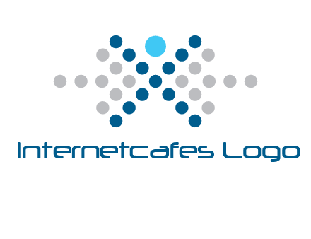 abstract dot person logo