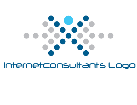abstract dot person logo