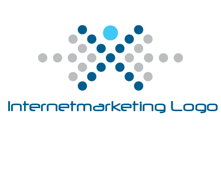 abstract dot person logo