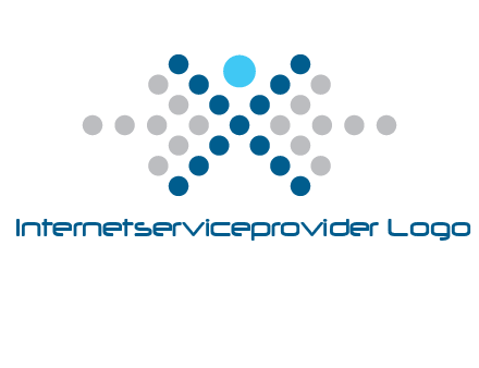 abstract dot person logo