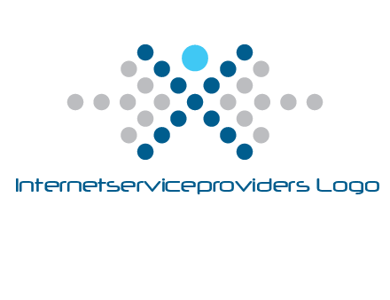 abstract dot person logo