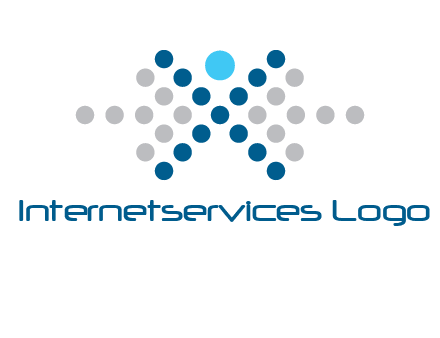 abstract dot person logo