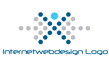 abstract dot person logo