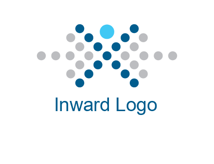 abstract dot person logo