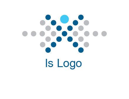 abstract dot person logo