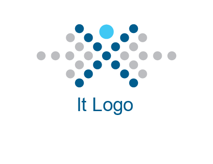 abstract dot person logo