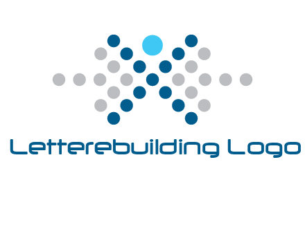 abstract dot person logo