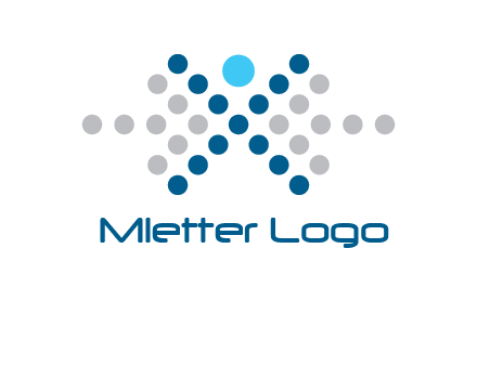 abstract dot person logo